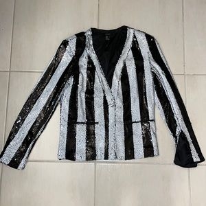 COPY - Forever21 black and white sequin blazer